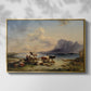 Shepherds and Cattle on Lake Attersee, 1852 - Floater Framed Canvas Print