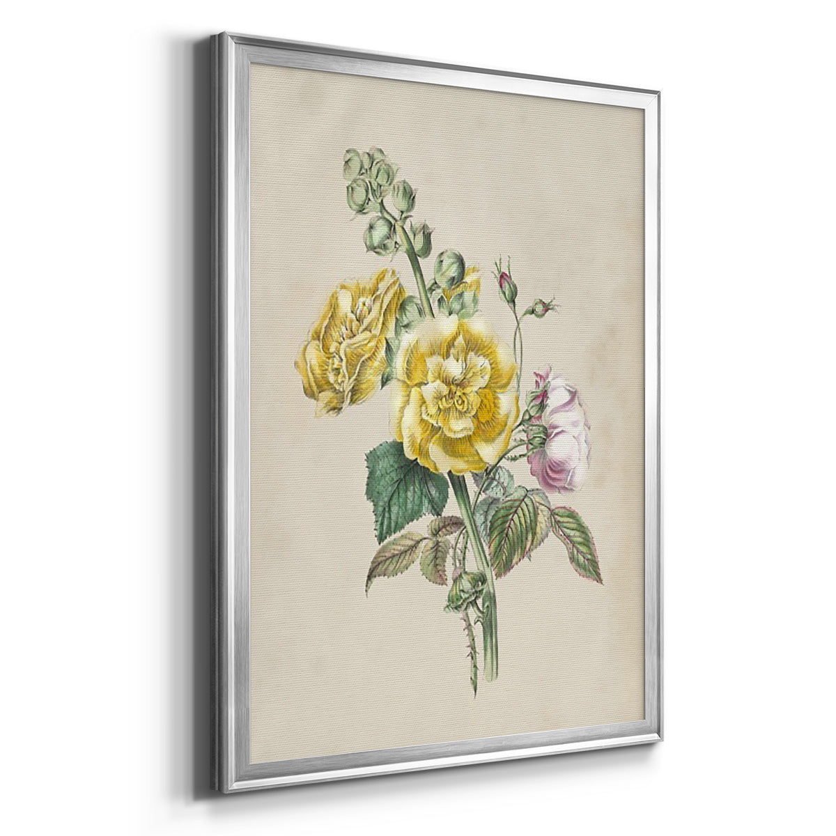 Antique Garden Bouquet II - Modern Framed Canvas Print