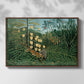 Fight Between a Tiger and a Buffalo, 1908 - Floater Framed Canvas Print