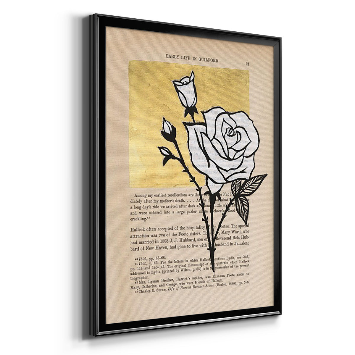 Floral Diary III - Modern Framed Canvas Print