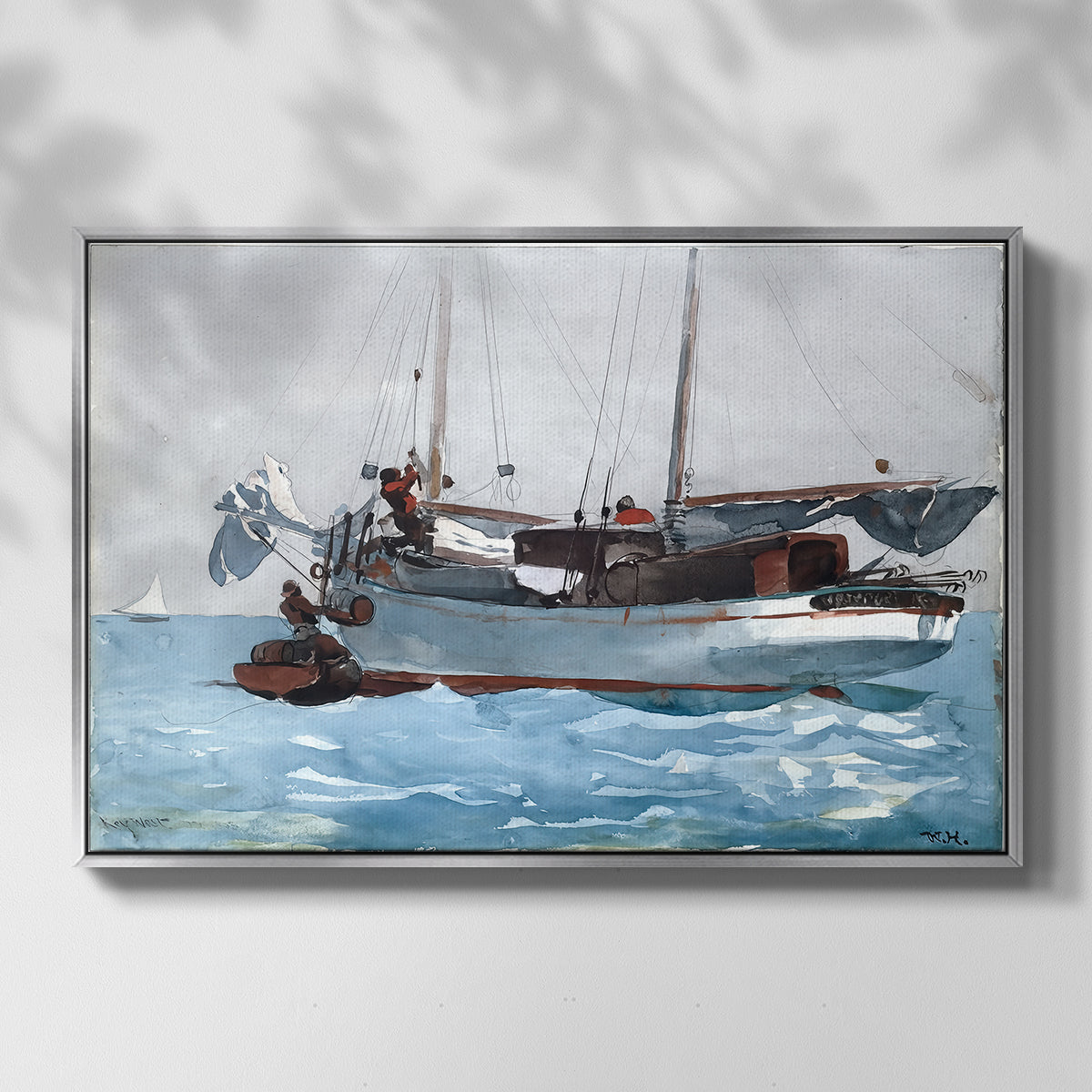 Taking on Wet Provisions, 1903 - Floater Framed Canvas Print