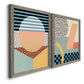 Modern Memphis III - Premium Framed Canvas 2 Piece Set - Ready to Hang