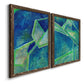 Geometric in Cool III - Premium Framed Canvas 2 Piece Set - Ready to Hang