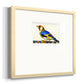 Blue Gold Finch Premium Framed Print Double Matboard