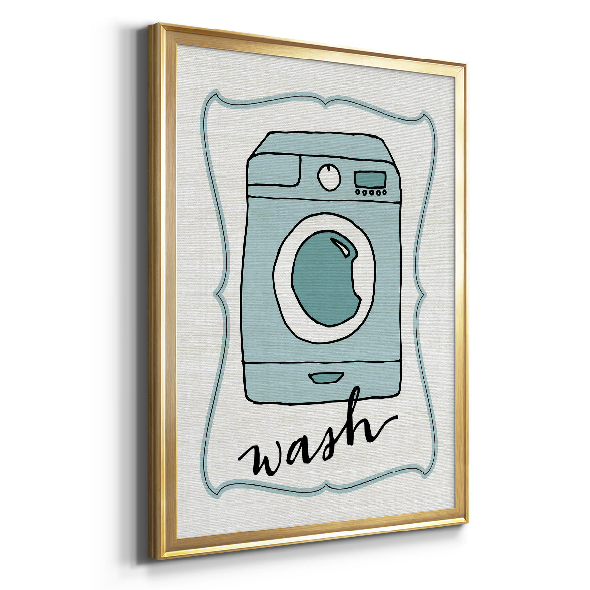 Wash - Modern Framed Canvas Print