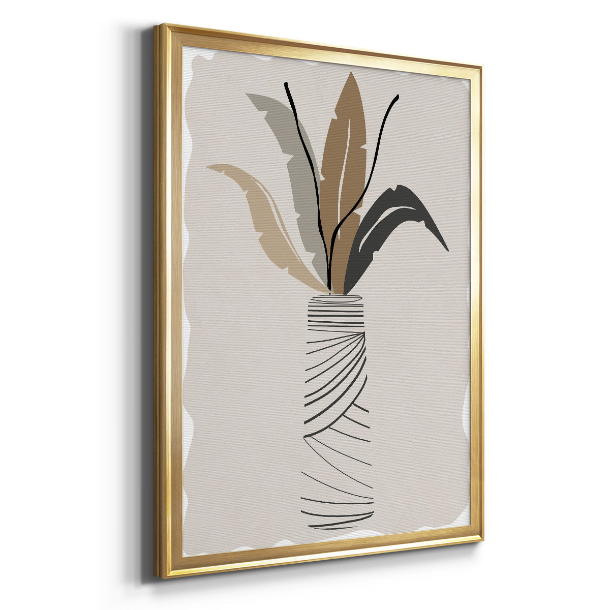 Palm Arrangement II - Modern Framed Canvas Print