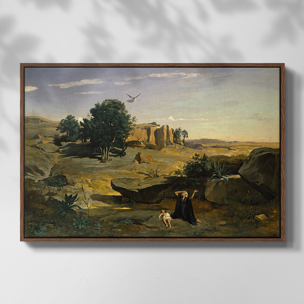 Hagar in the Wilderness, 1835 - Floater Framed Canvas Print
