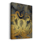 Octopus Ink Gold & Blue II Premium Gallery Wrapped Canvas - Ready to Hang