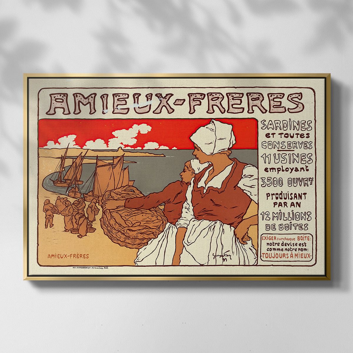 Amieux-Frères (Advertising Poster), 1899 - Floater Framed Canvas Print