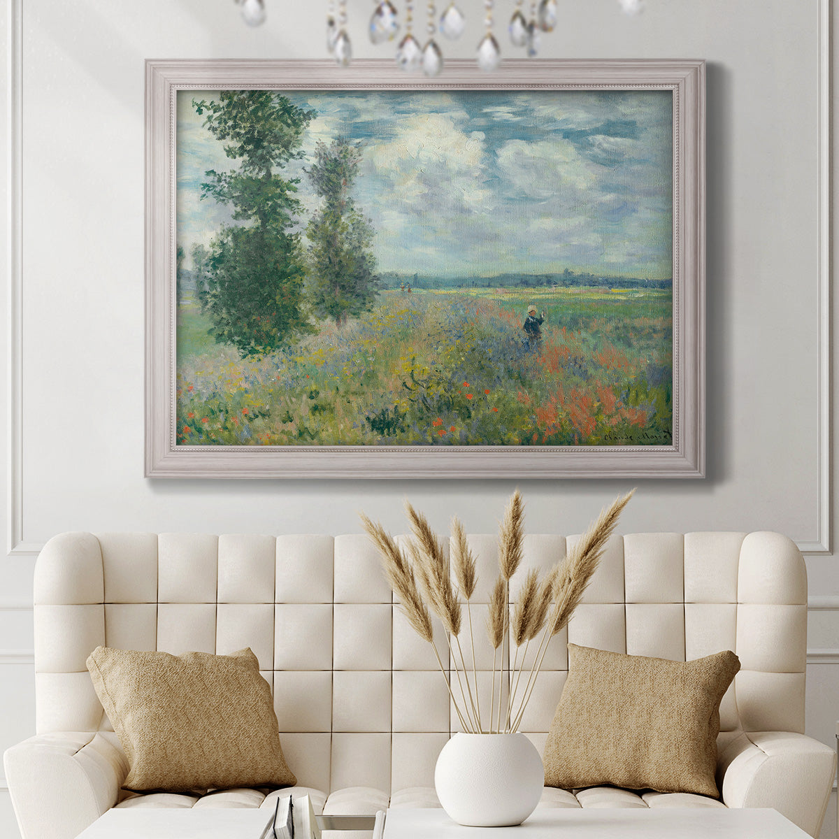 Poppy Field, Argenteuil - Ornate Framed Canvas Print