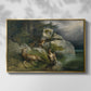 Eagles and Dying Stag on a Lakeshore, 1836 - Floater Framed Canvas Print