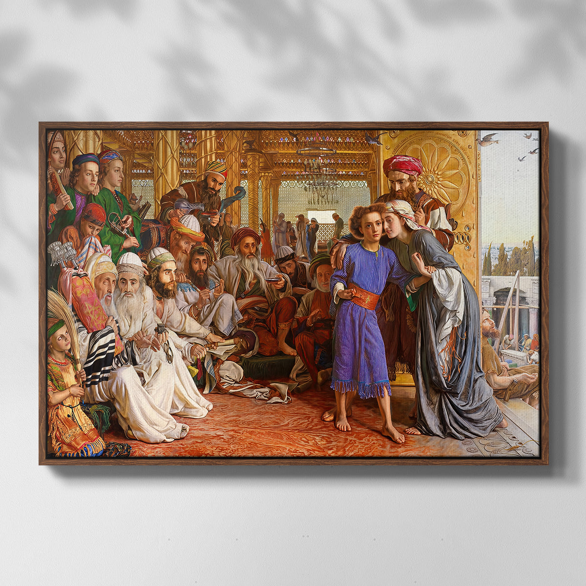 The Finding of the Saviour in the Temple, 1854-1860 - Floater Framed Canvas Print