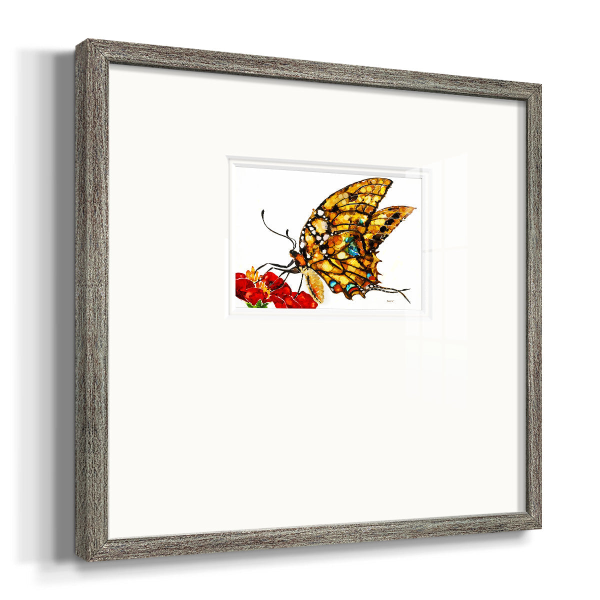 Wings II- Premium Framed Print Double Matboard