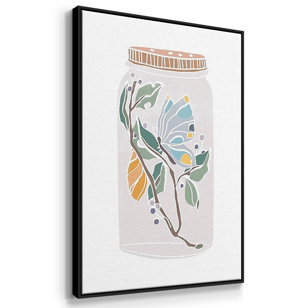 Muted Spring Arrangement I - Framed Premium Gallery Wrapped Canvas L Frame 3 Piece Set - Ready to Hang