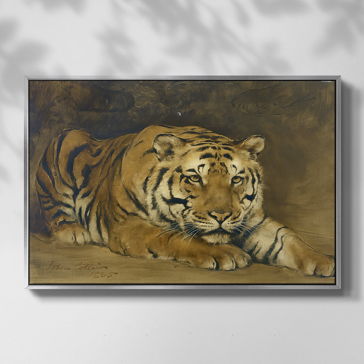 Study of a Tiger for Circe, 1885 - Floater Framed Canvas Print