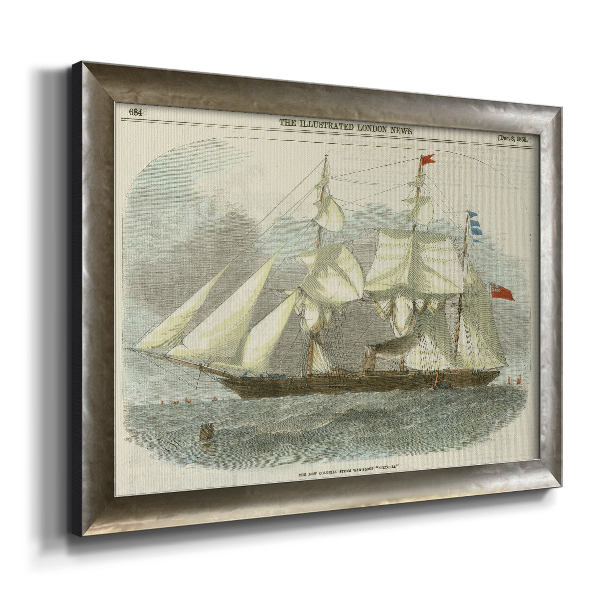 Antique Clipper Ship III Premium Framed Canvas- Ready to Hang