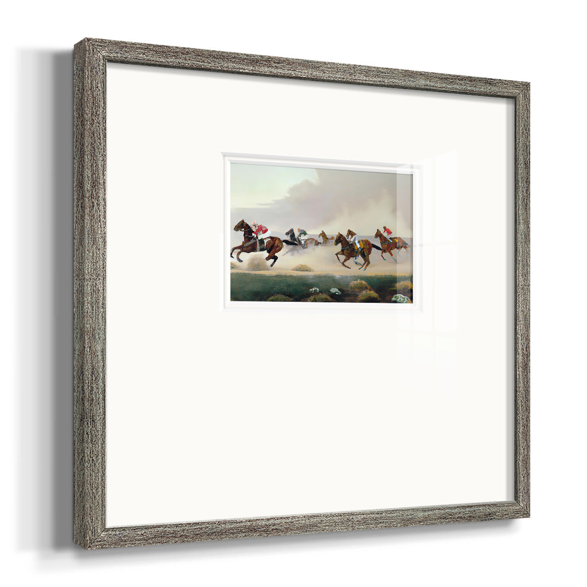 Gray Day at the Races Premium Framed Print Double Matboard