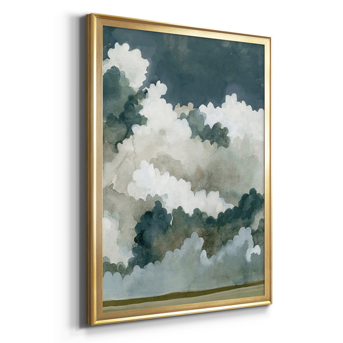 Vast Neutral Sky - Modern Framed Canvas Print