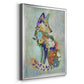 Fantastic Florals Fox, Sitting - Modern Framed Canvas Print