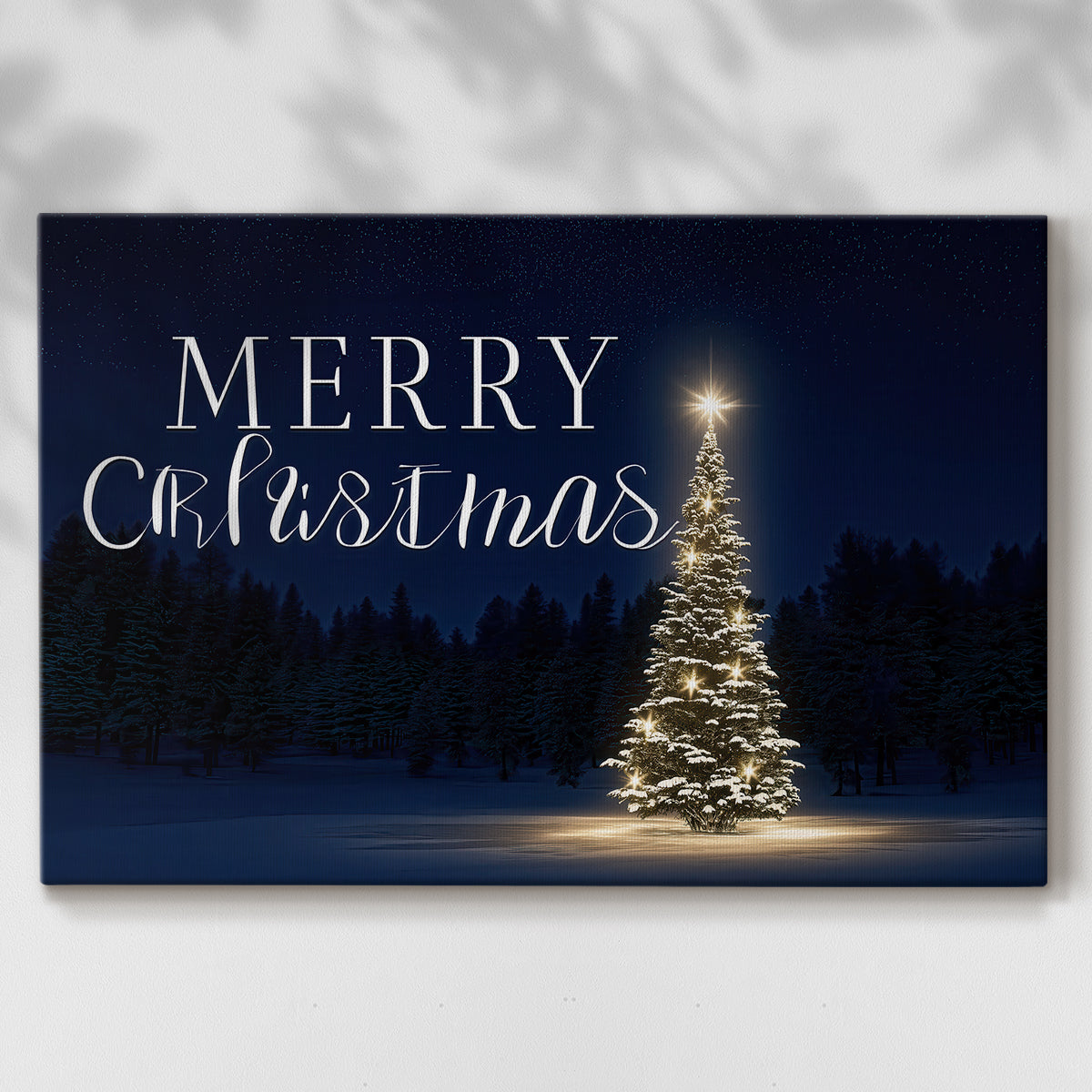 Blue Hour Fir Hearth - Canvas Art Print