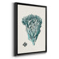 Antique Coastal Coral X - Modern Framed Canvas Print