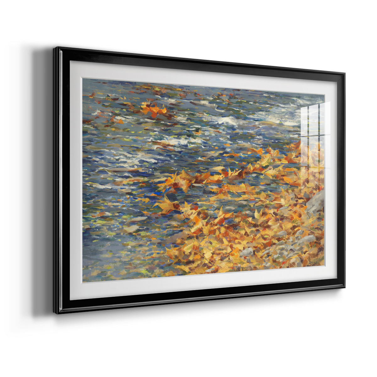 Autumn Creek - Modern Framed Art Print