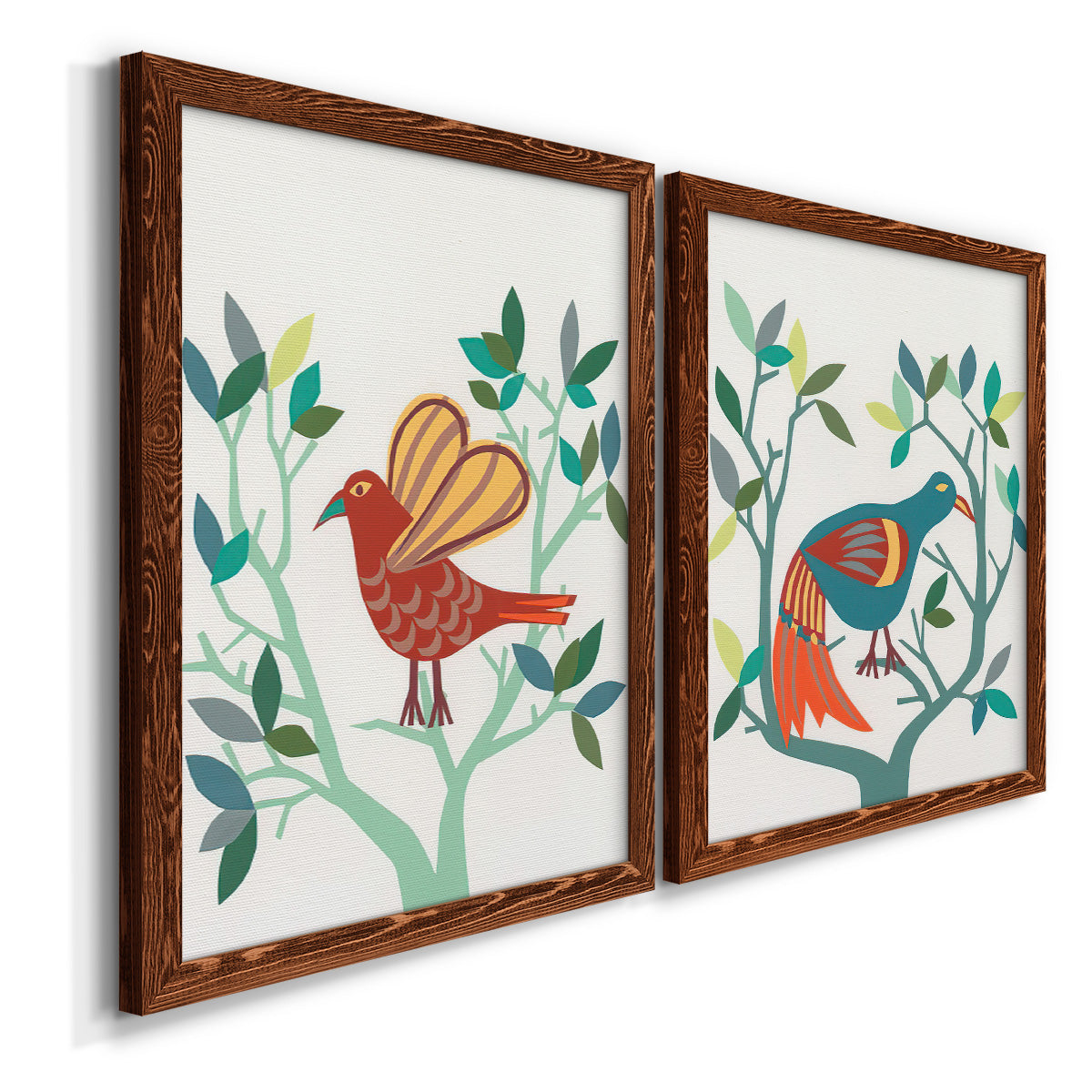 Whitty Bird I - Premium Framed Canvas 2 Piece Set - Ready to Hang