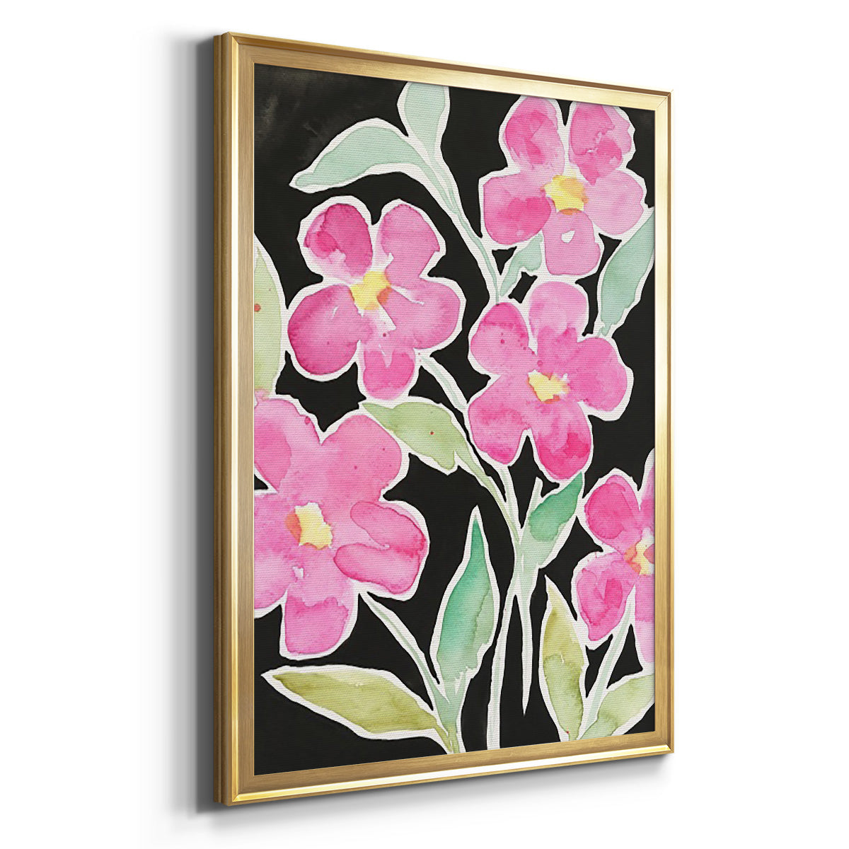 Floral Choir - Modern Framed Canvas Print