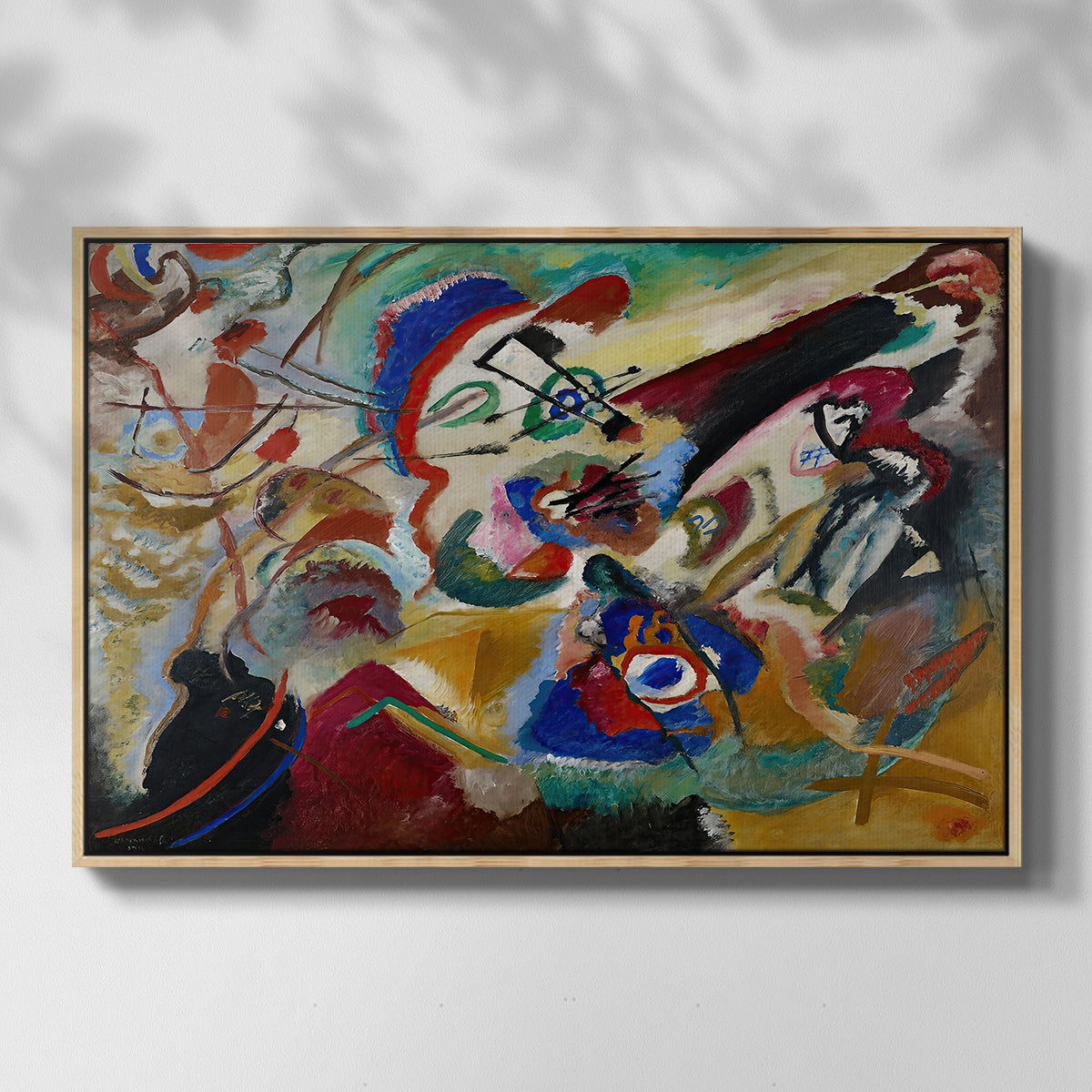 Fragment 2 for Composition VII, 1913 - Floater Framed Canvas Print