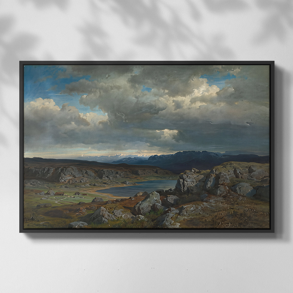 Norwegian Highlands, 1857 - Floater Framed Canvas Print