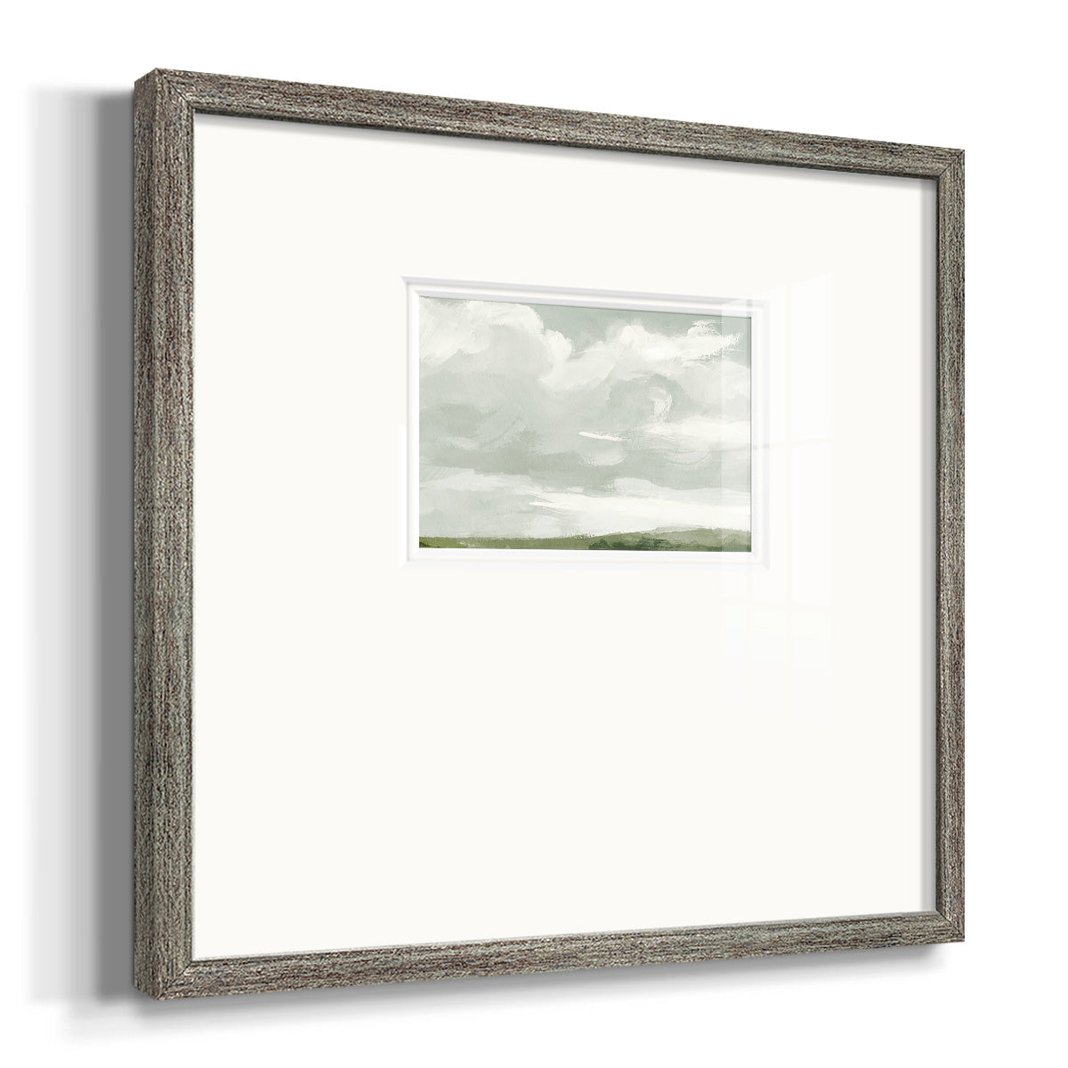 Gray Stone Sky III Premium Framed Print Double Matboard