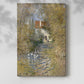 Canvas art print of a pastoral scene with birds in a natural setting with a soft shadow on a white background.