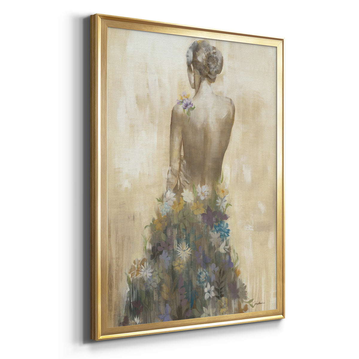 Garden Gown - Modern Framed Canvas Print