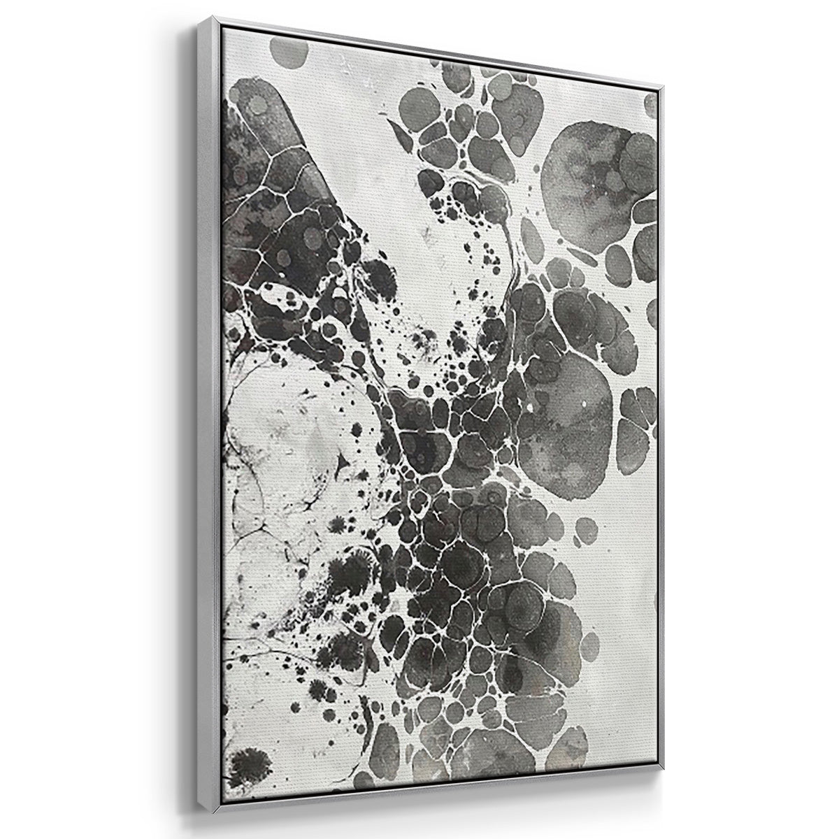 Marbling I - Framed Premium Gallery Wrapped Canvas L Frame 3 Piece Set - Ready to Hang