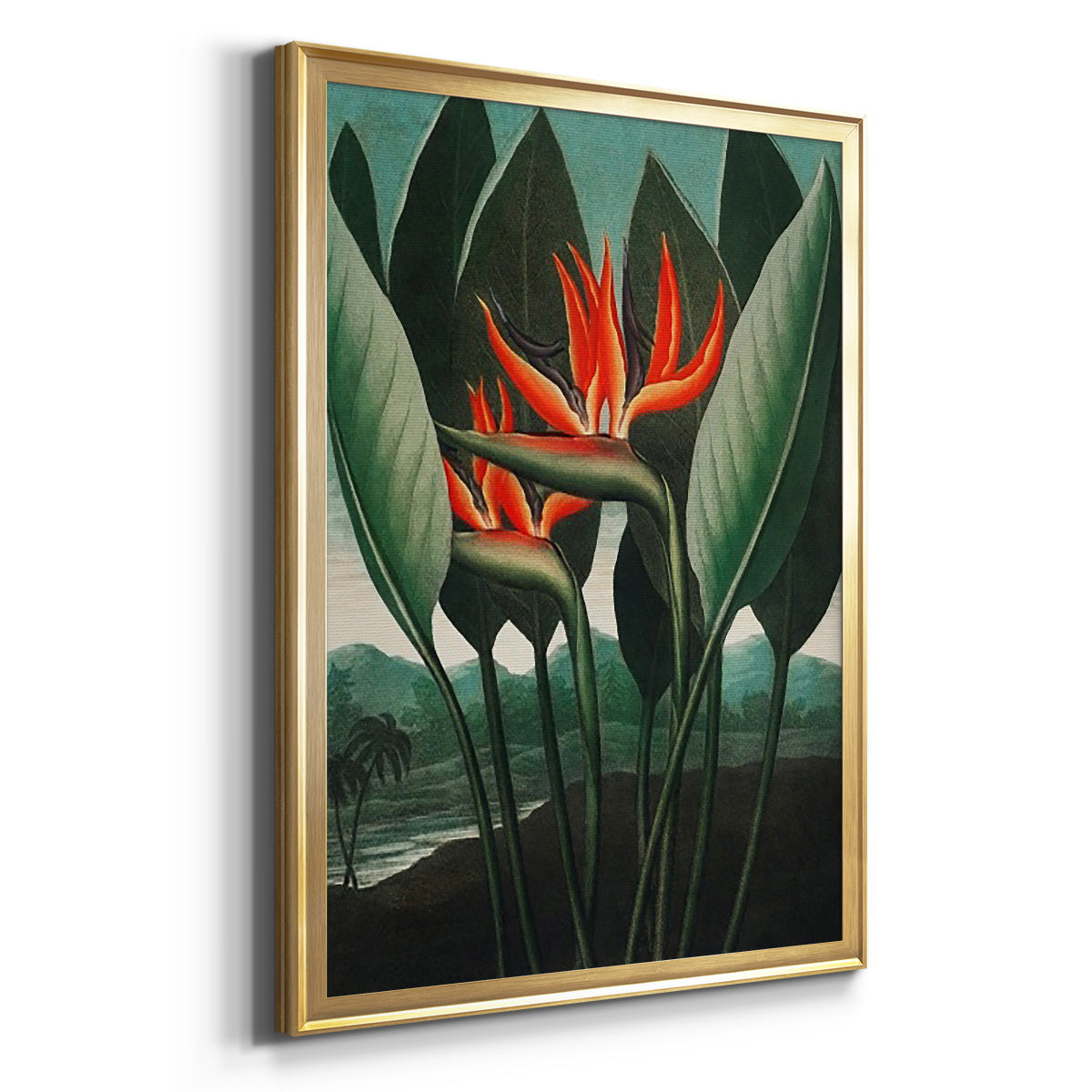 Temple of Flora IV - Modern Framed Canvas Print