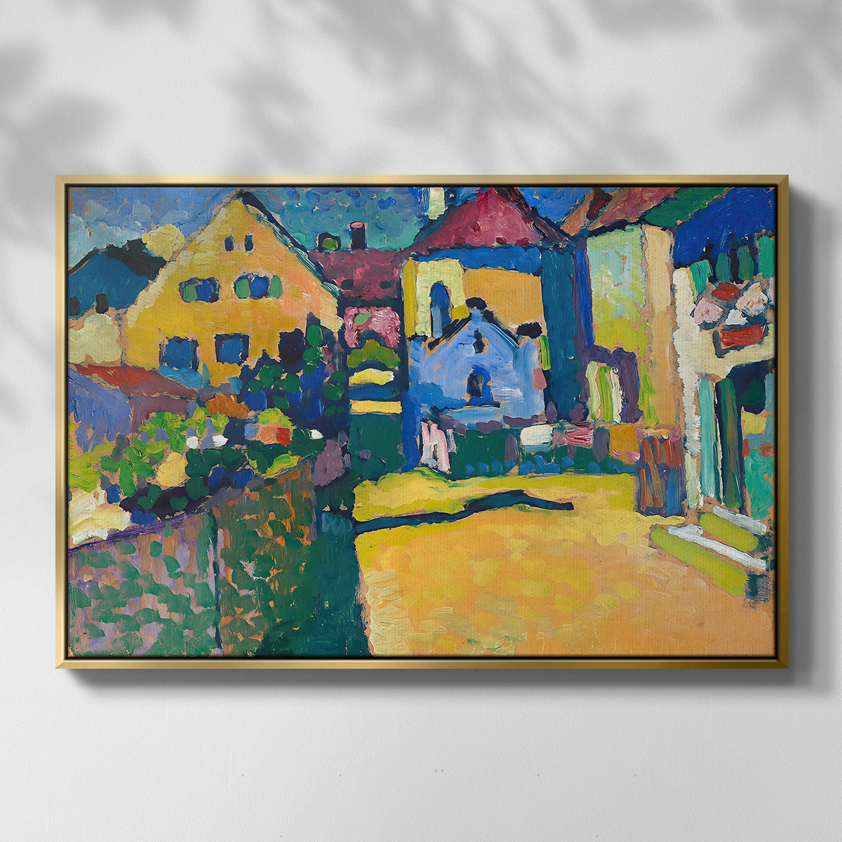 Green Lane in Murnau, 1909 - Floater Framed Canvas Print