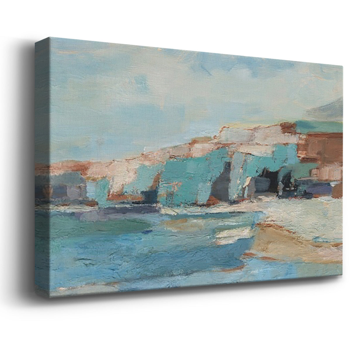 Turquoise Cliff Wall II Premium Gallery Wrapped Canvas - Ready to Hang