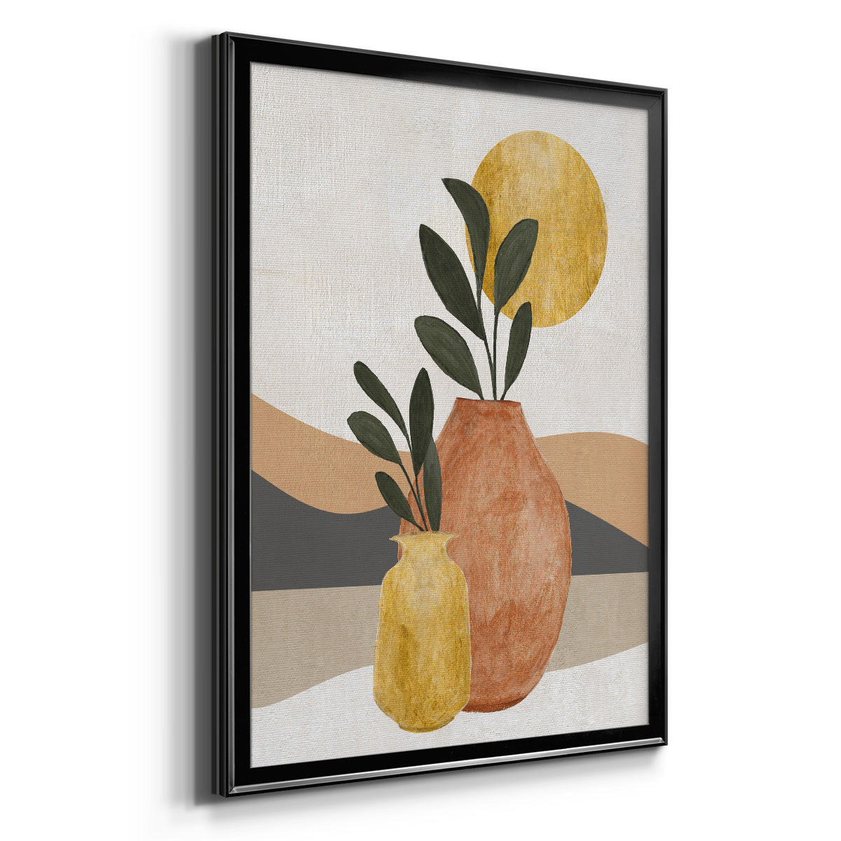 Adobe Moon II - Modern Framed Canvas Print