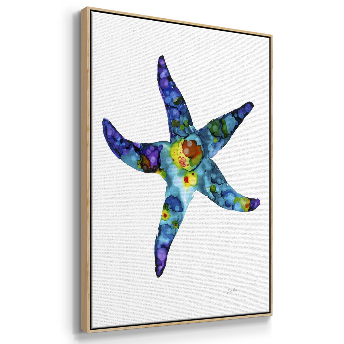 Sea Star - Framed Premium Gallery Wrapped Canvas L Frame - Ready to Hang