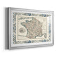 Bordered Map of France - Modern Framed Art Print
