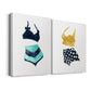 Vintage Swimwear III Premium Gallery Wrapped Canvas - Ready to Hang - Set of 2 - 8 x 12 Each