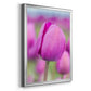 Magenta Stem - Modern Framed Canvas Print