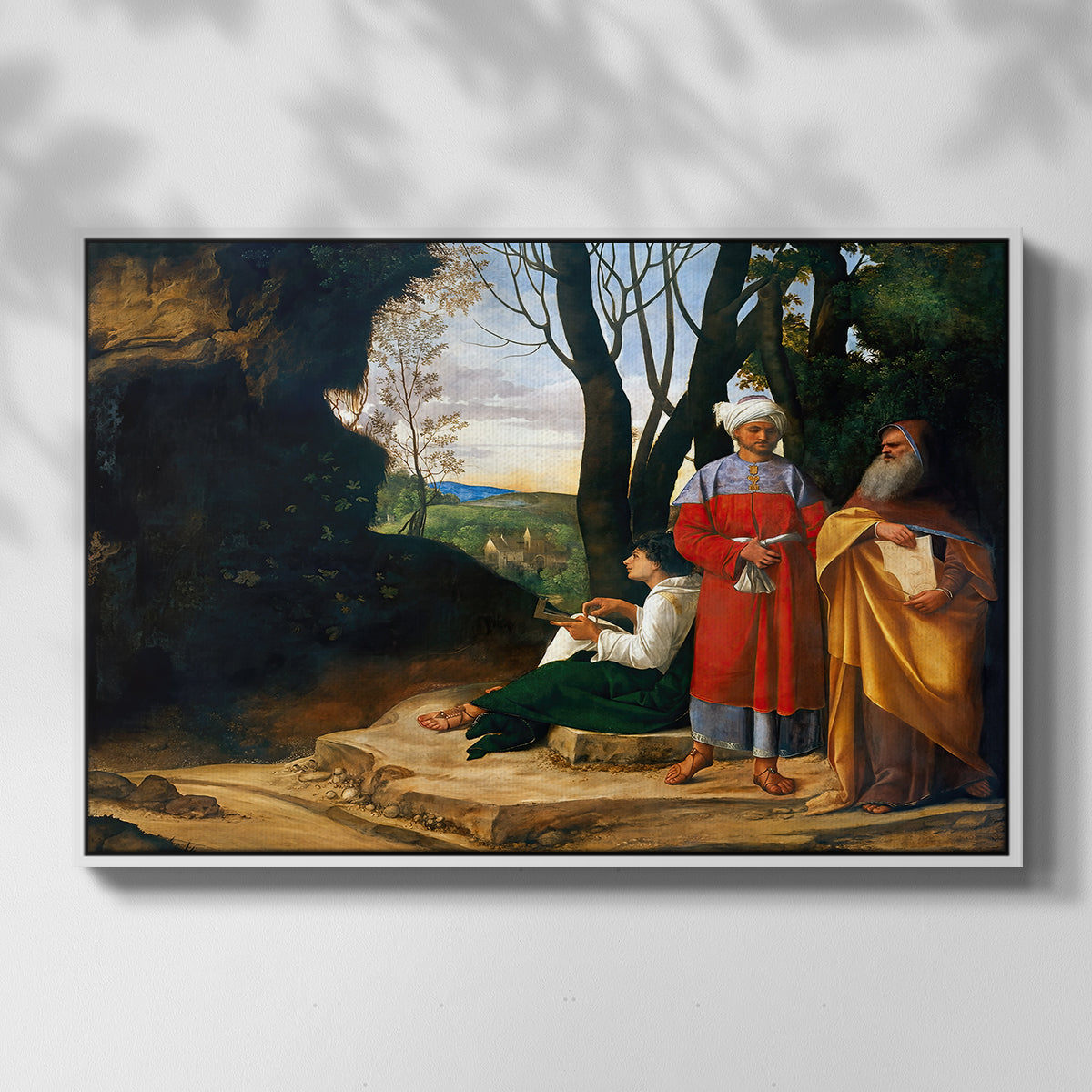 The Three Philosophers, c. 1508-1509 - Floater Framed Canvas Print