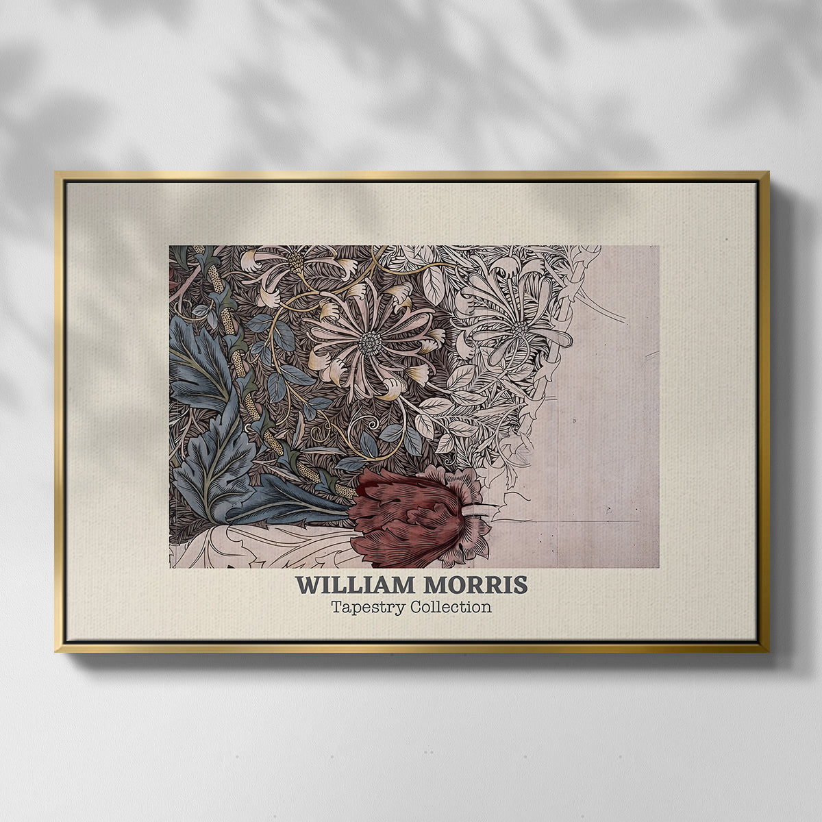 Honeysuckle (Tapestry Collection), 1874 - Floater Framed Canvas Print