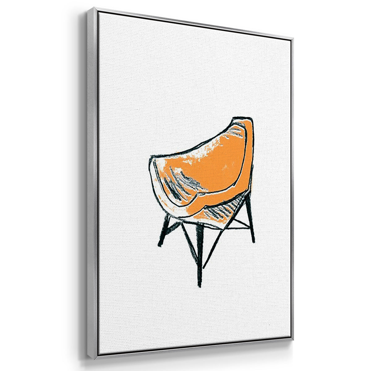 Take a Seat X - Framed Premium Gallery Wrapped Canvas L Frame 3 Piece Set - Ready to Hang