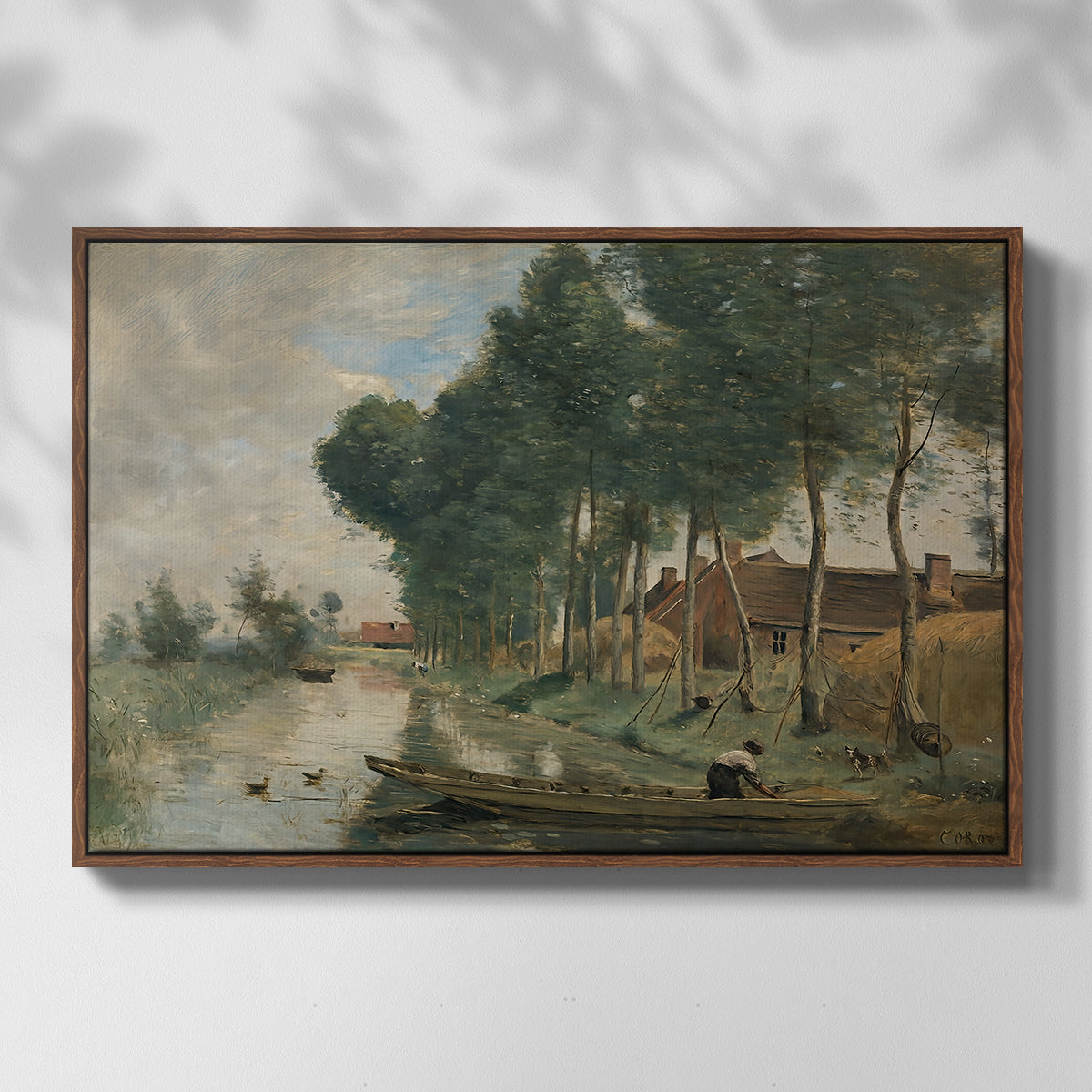 Landscape at Arleux-du-Nord, c. 1871-1874 - Floater Framed Canvas Print