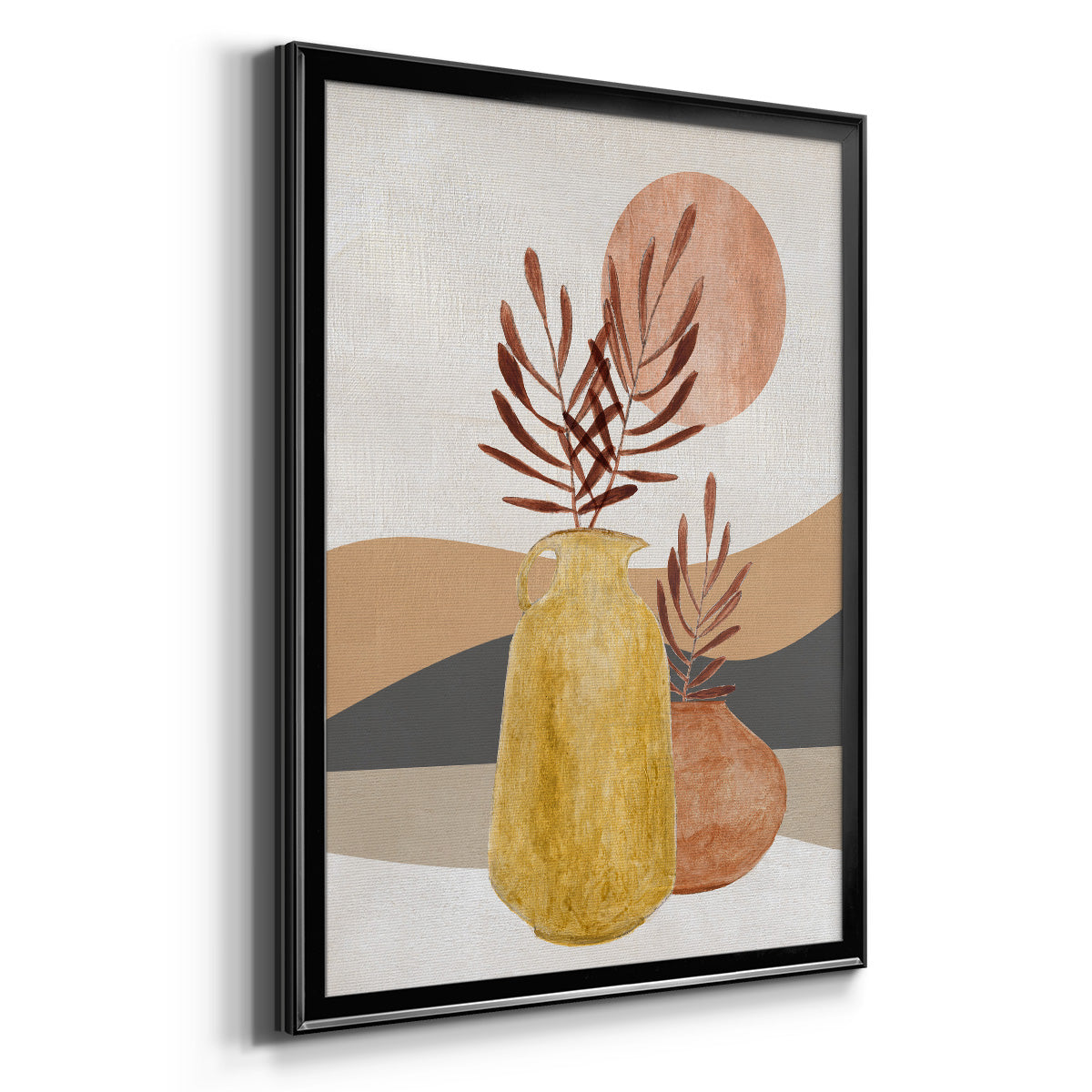 Adobe Moon I - Modern Framed Canvas Print
