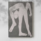 Canvas art print of a modern composition with angular forms and minimal detail with a soft shadow on a white background.