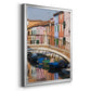 Colorful Canal - Modern Framed Canvas Print