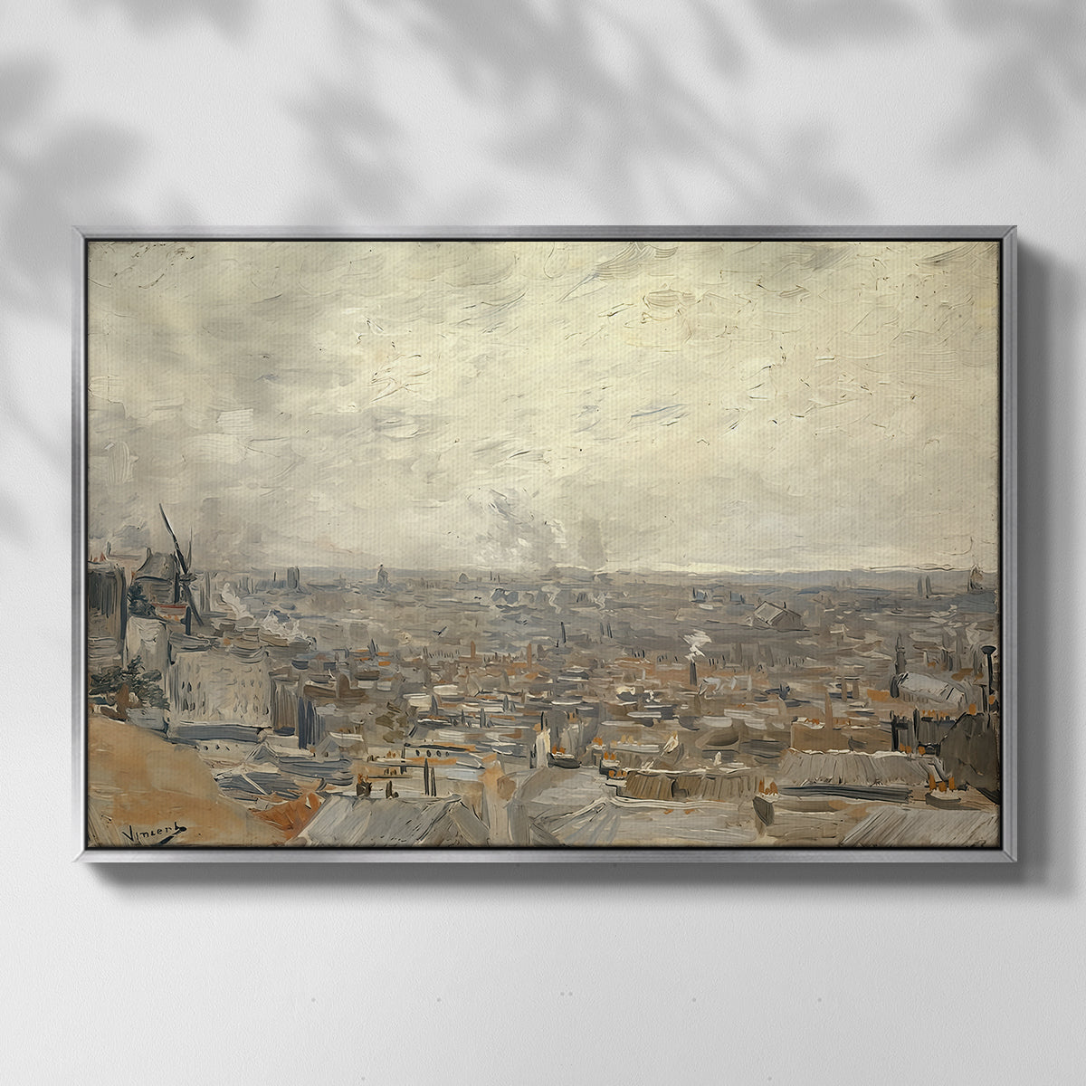 View from Montmartre, 1886 - Floater Framed Canvas Print